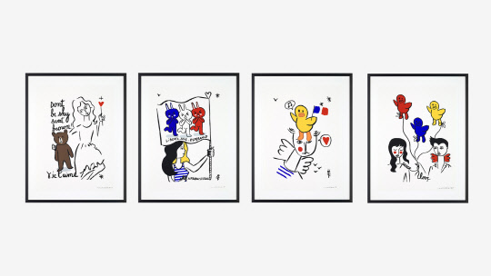 라인프렌즈가 공개한 '까스텔바쟉 X 라인프렌즈 아트 컬렉션' 이미지<라인프렌즈 제공>